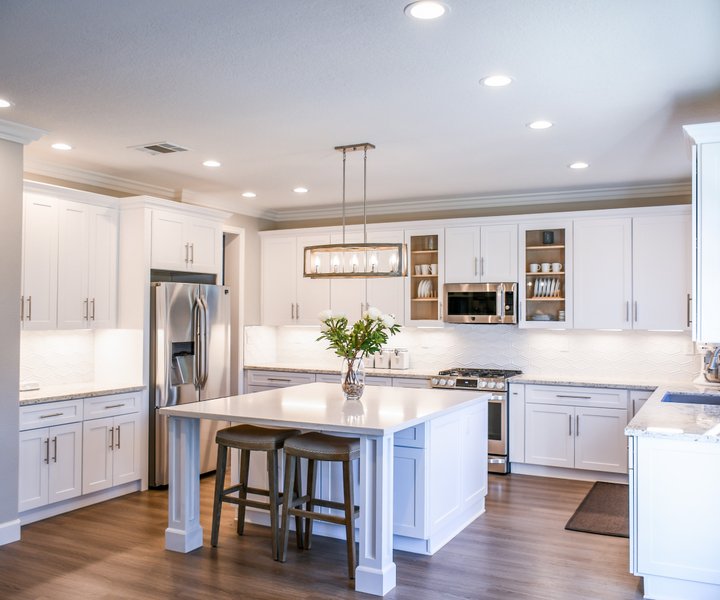 kitchen down lights and pendant lighting